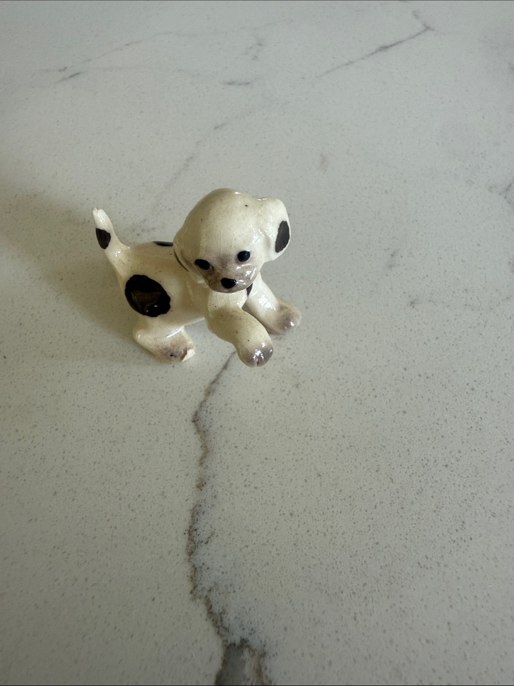 Vintage Ceramic Puppy Figurine Set - Brown & Cream Dogs (4) - Picture 4 of 5